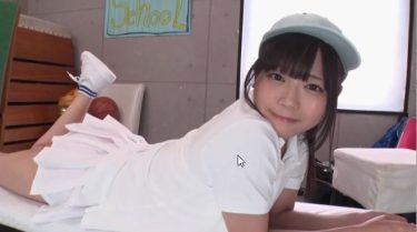 Fカップ巨乳AV女優『羽咲みはる』のテニスウェアコスプレ